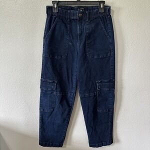 Universal Standard Karlee Jeans Size 2XS 6-8 Cargo Elastic Waist Dark Wash Denim